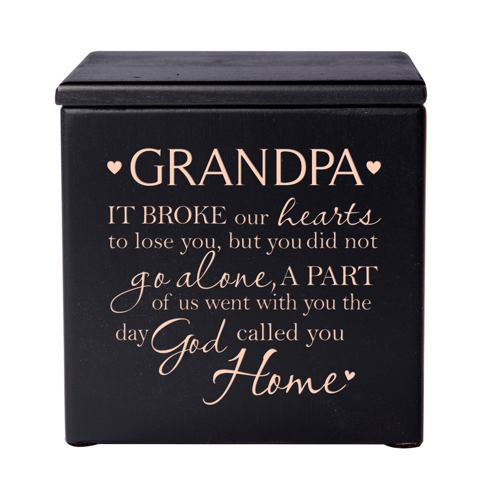 Funeral Small Wooden Keepsake Urn Box For Grandpa's Memory