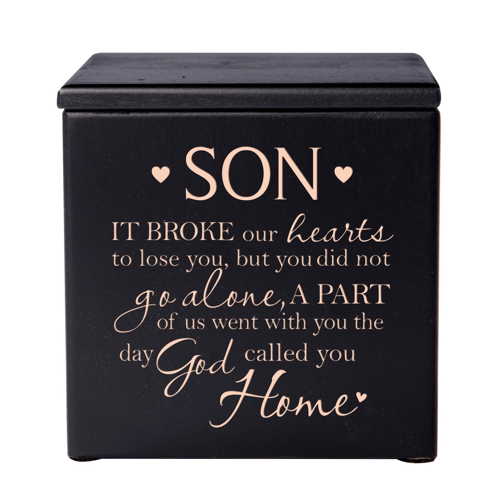 Premium Small Wooden Memorial Keepsake Urns For Beloved Son