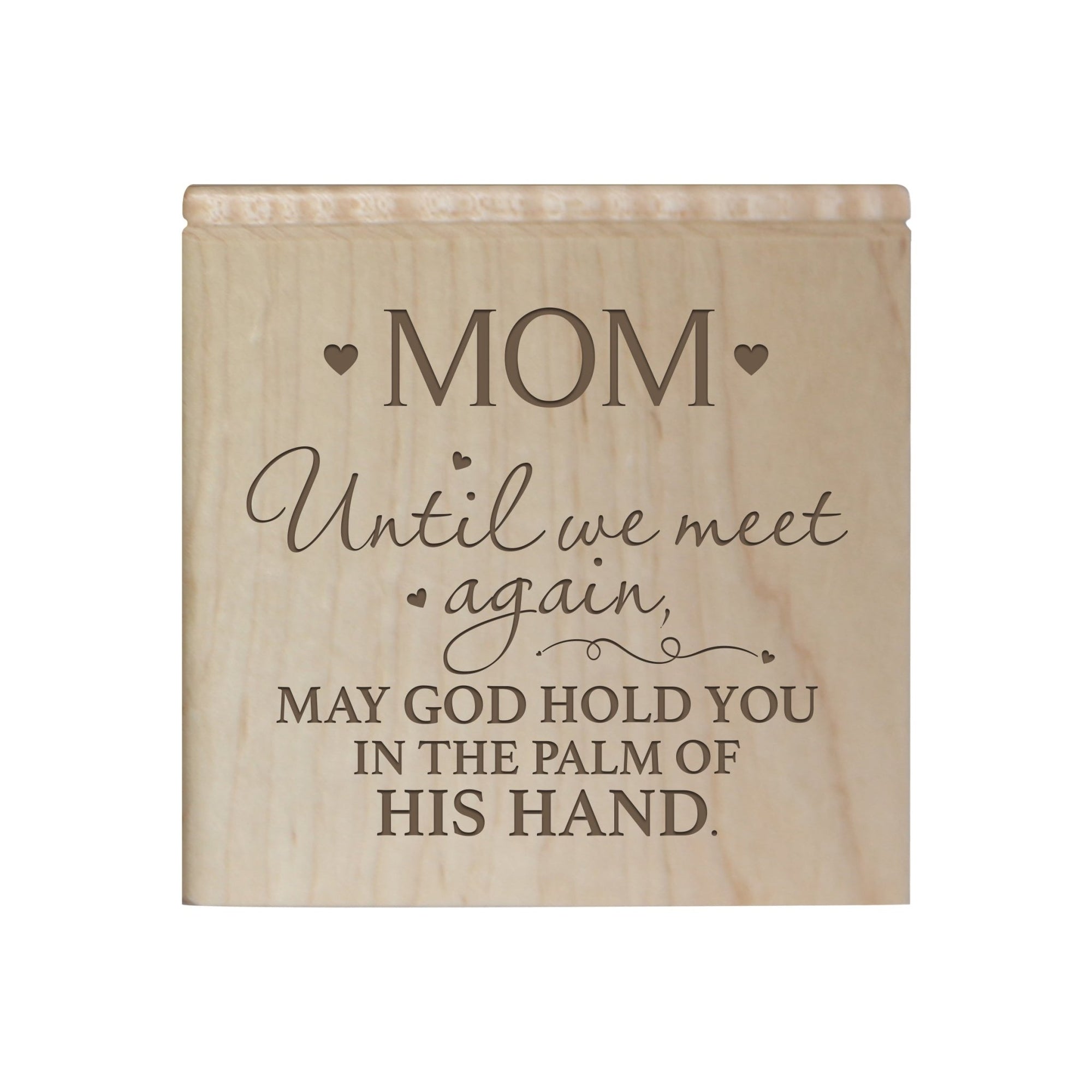 Premium Memorial Wooden Keepsake Urns in Memory of Mom