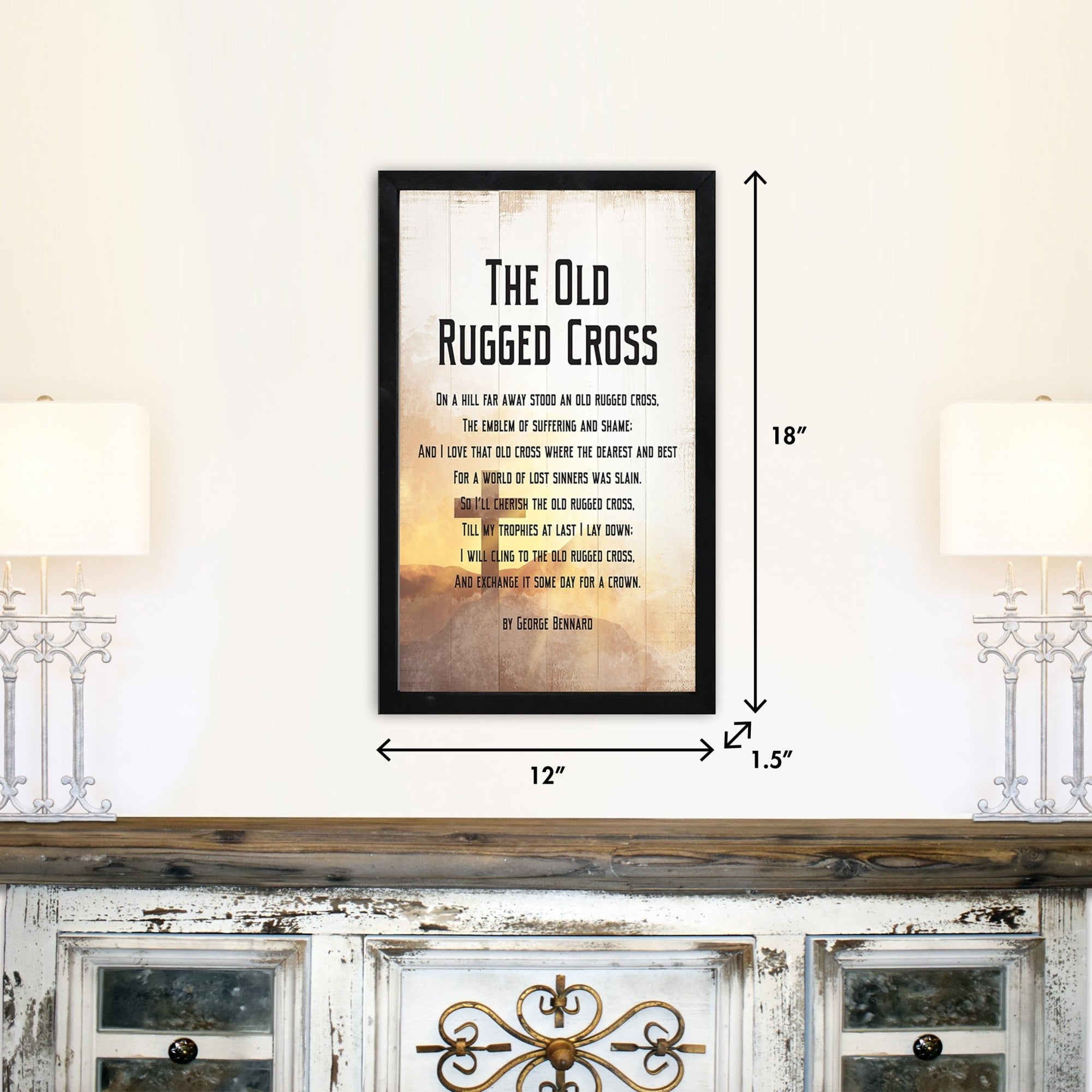 Modern-Inspired Framed Shadow Box For Home & Gift Ideas - The Old Rugged Cross - LifeSong Milestones