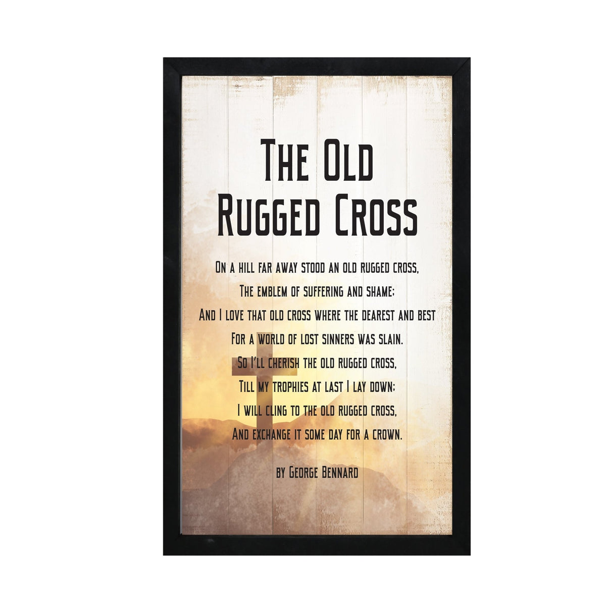 Modern-Inspired Framed Shadow Box For Home &amp; Gift Ideas - The Old Rugged Cross - LifeSong Milestones