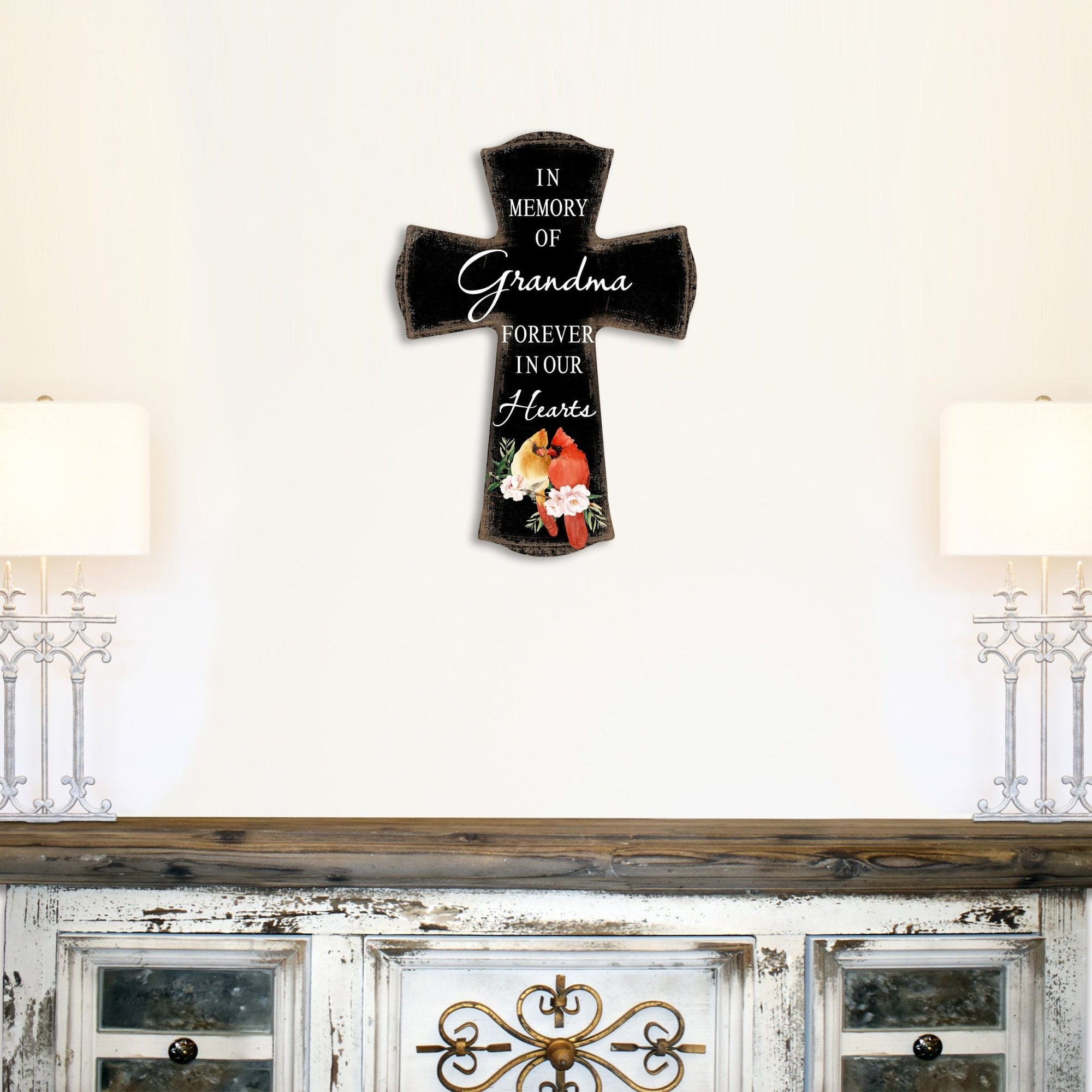 Modern Memorial Wall Cross Bereavement Gift - In Memory Of - LifeSong Milestones