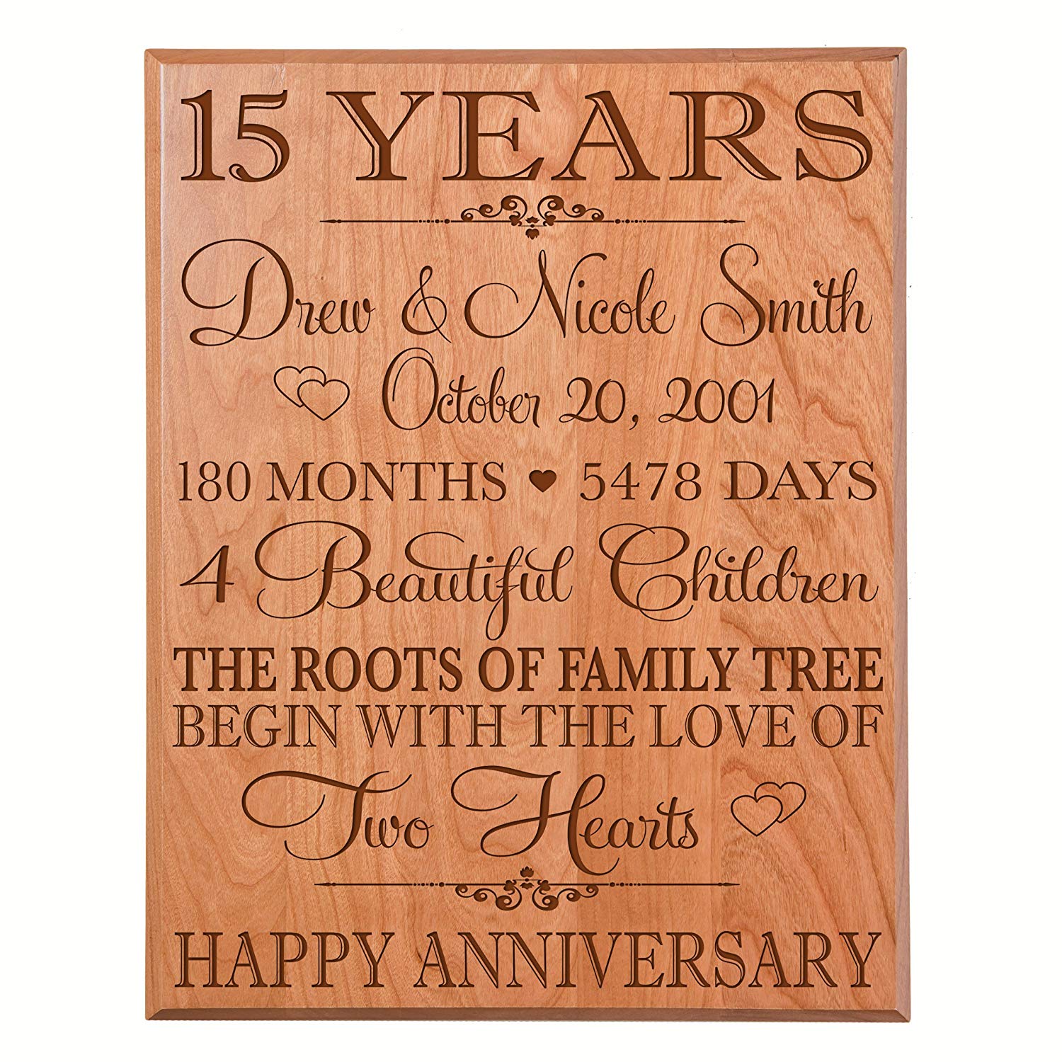 Amazon.com : SOUSYOKYO 15th Anniversary Card Gifts for Men Husband Him,  Personalized 15 Year Wedding Anniversary Present Gift for Her Women Wife,  Happy 15th Anniversary Decorations Wallet Card : Office Products