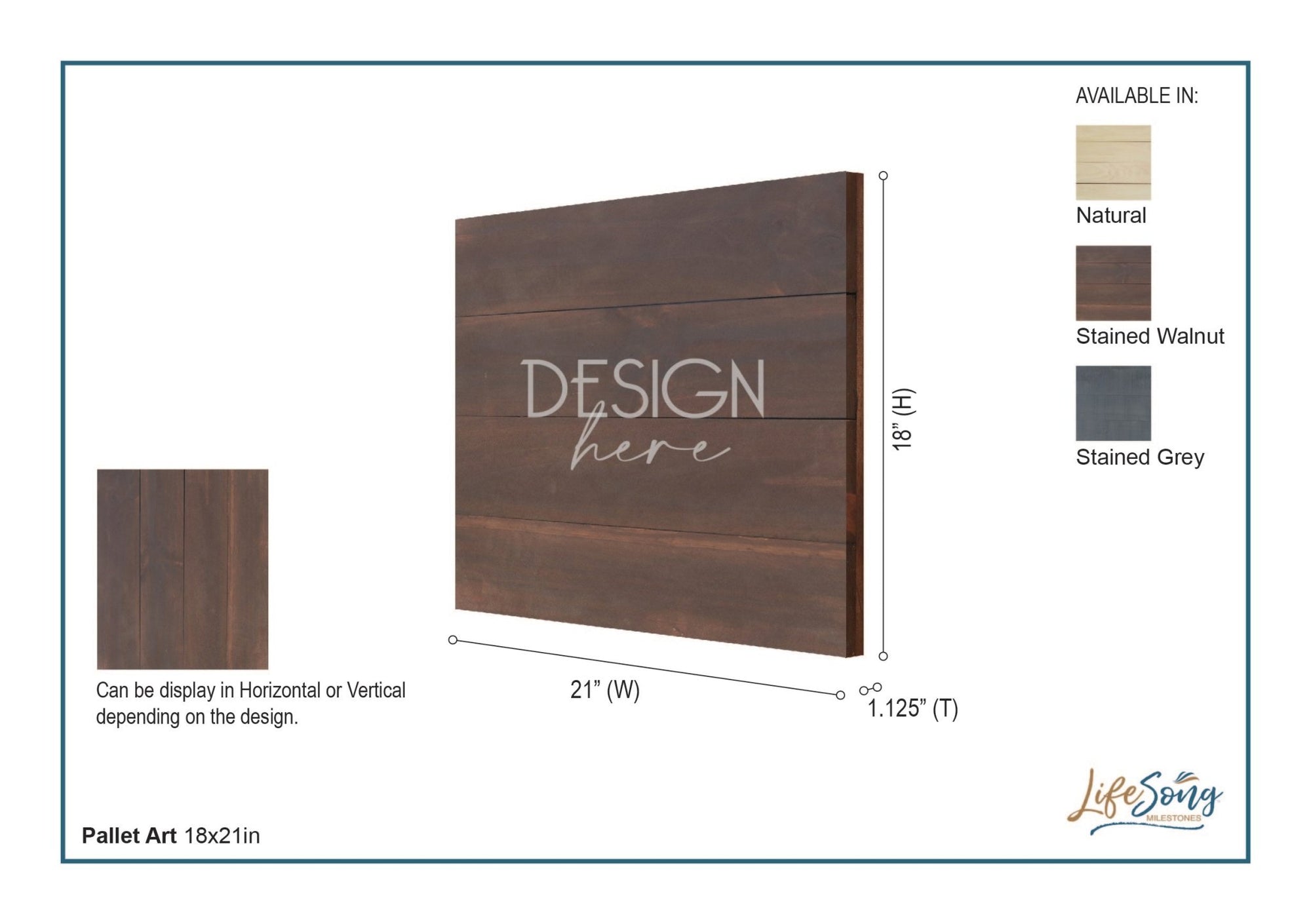 Personalized 18x21 Modern Family Established Wooden Pallet Wall Art Home Decoration - The Avina - LifeSong Milestones