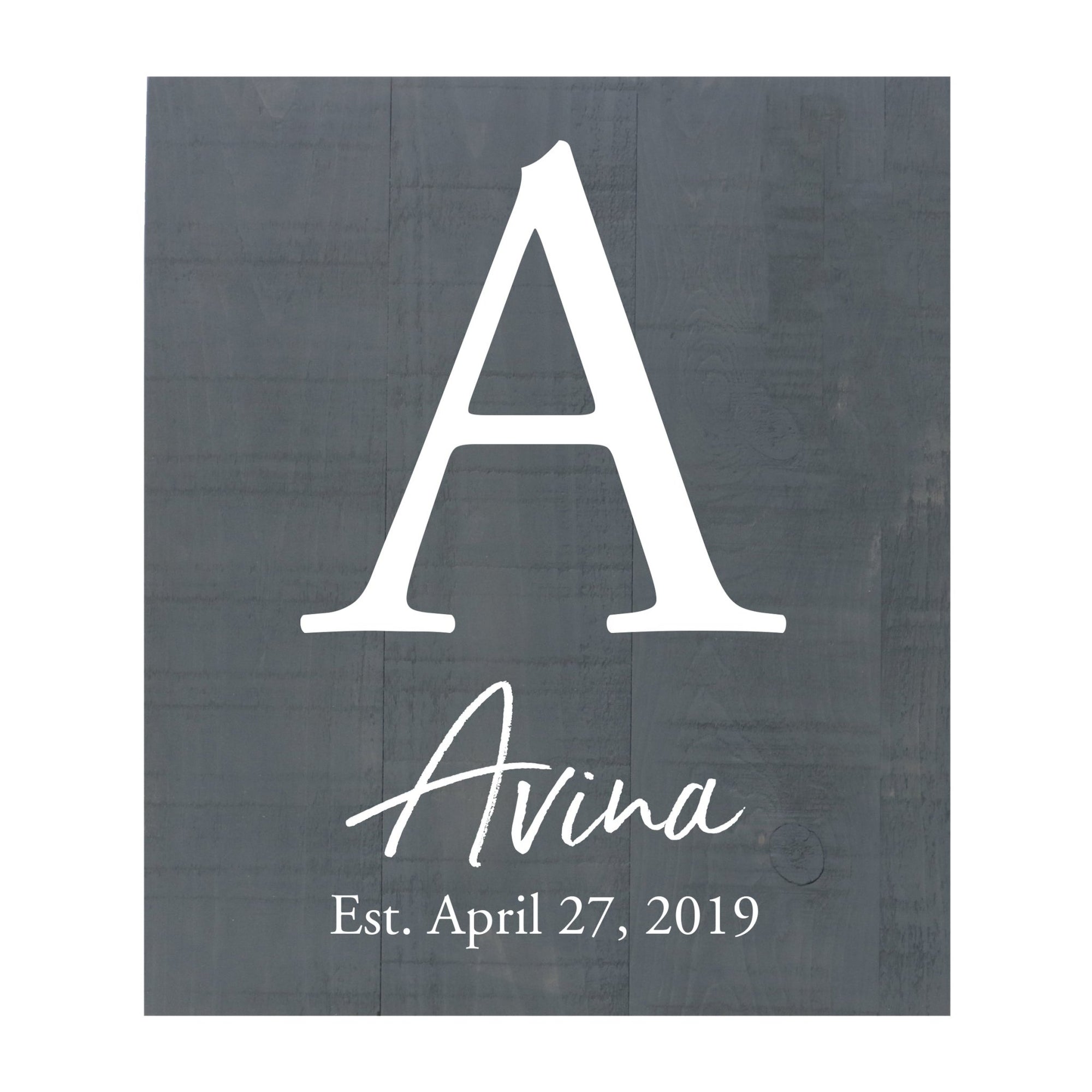 Personalized 18x21 Modern Family Established Wooden Pallet Wall Art Home Decoration - The Avina - LifeSong Milestones