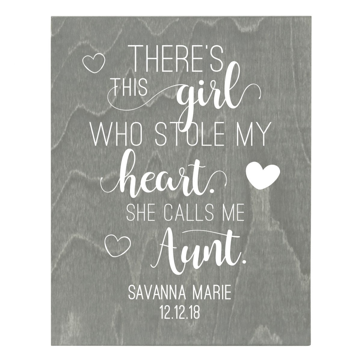 Personalized 8 x 10 Mother's Day Plaque - There's This Girl - Grey - LifeSong Milestones