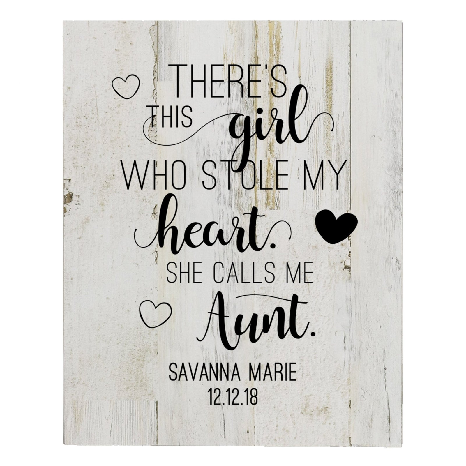 Personalized 8 x 10 Mother's Day Plaque - There's This Girl - White - LifeSong Milestones