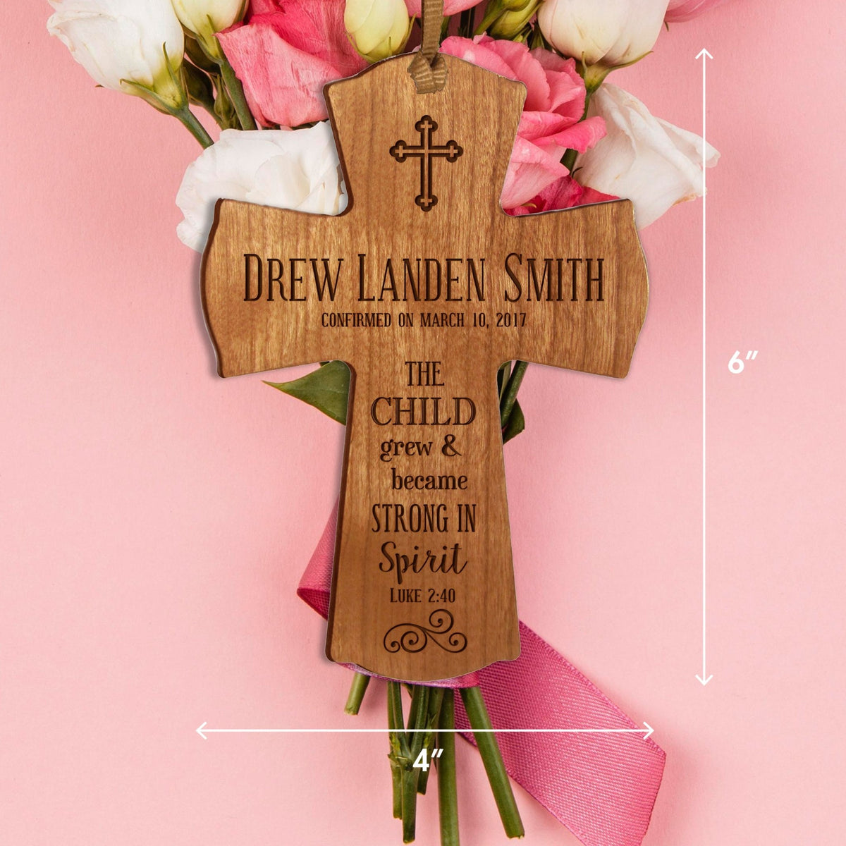 Personalised Boho Ceramic Cross - Christening Gift