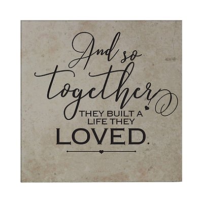 Personalized Ceramic Trivet with Inspirational verse 5.75in (And So together) - LifeSong Milestones