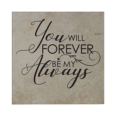 Personalized Ceramic Trivet with Inspirational verse 5.75in (You Will Forever) - LifeSong Milestones