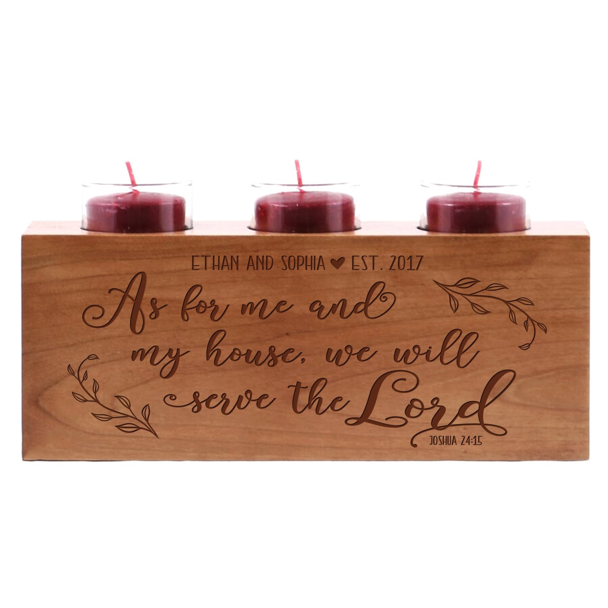 Personalized Everyday Cherry Candle Holder - Me &amp; My House Branches - LifeSong Milestones