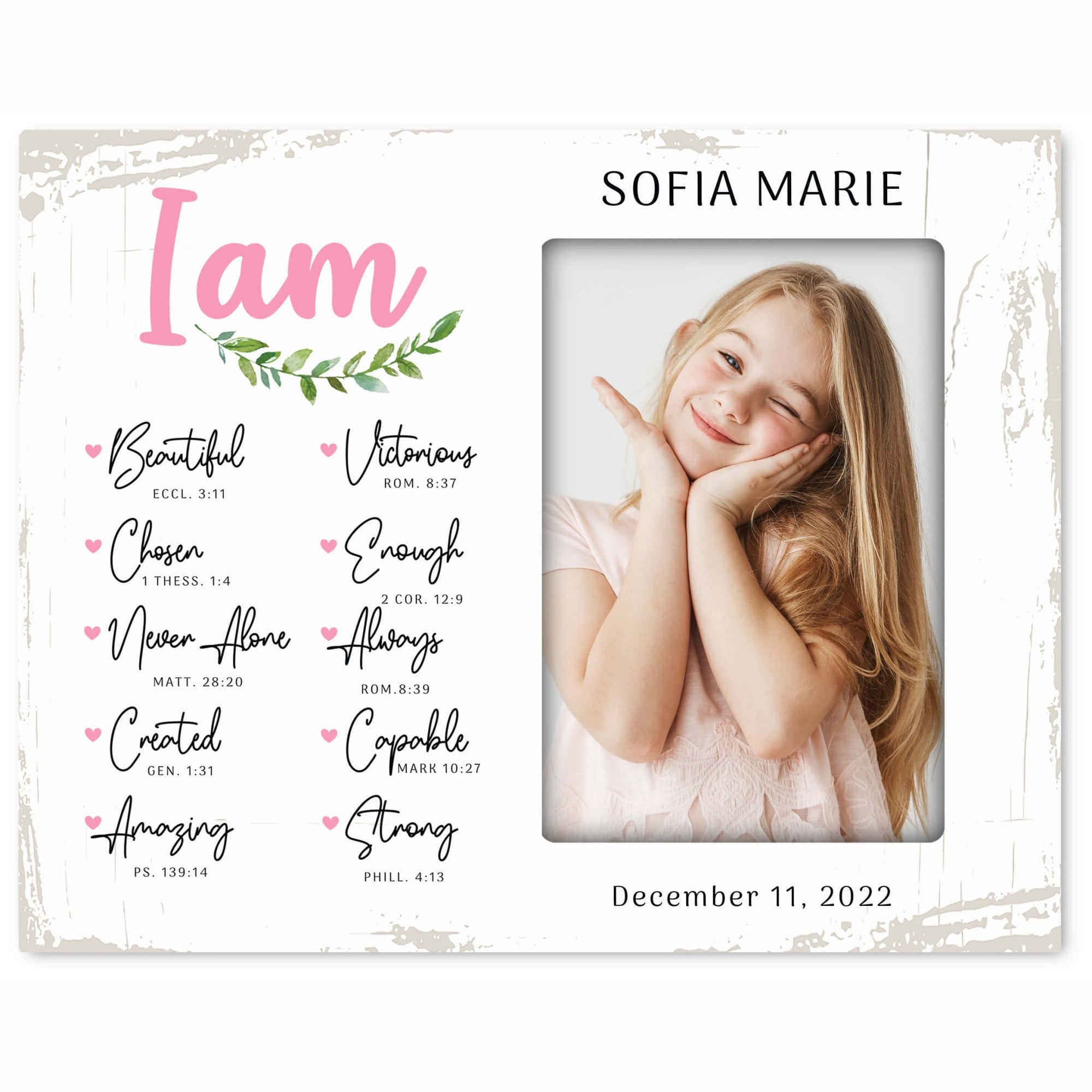 Personalized Fearfully & Wonderfully Made Picture Frame - LifeSong Milestones