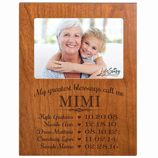 The Love of A Family is Life's Greatest Blessing Personalized Picture Frame  for A 4x6 Photo 