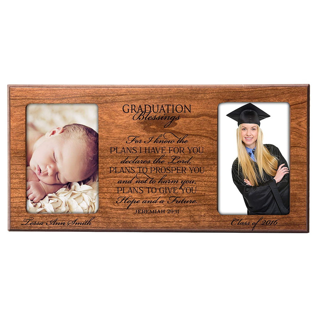 Personalized Graduation 4 x 6 Wood Photo Frame