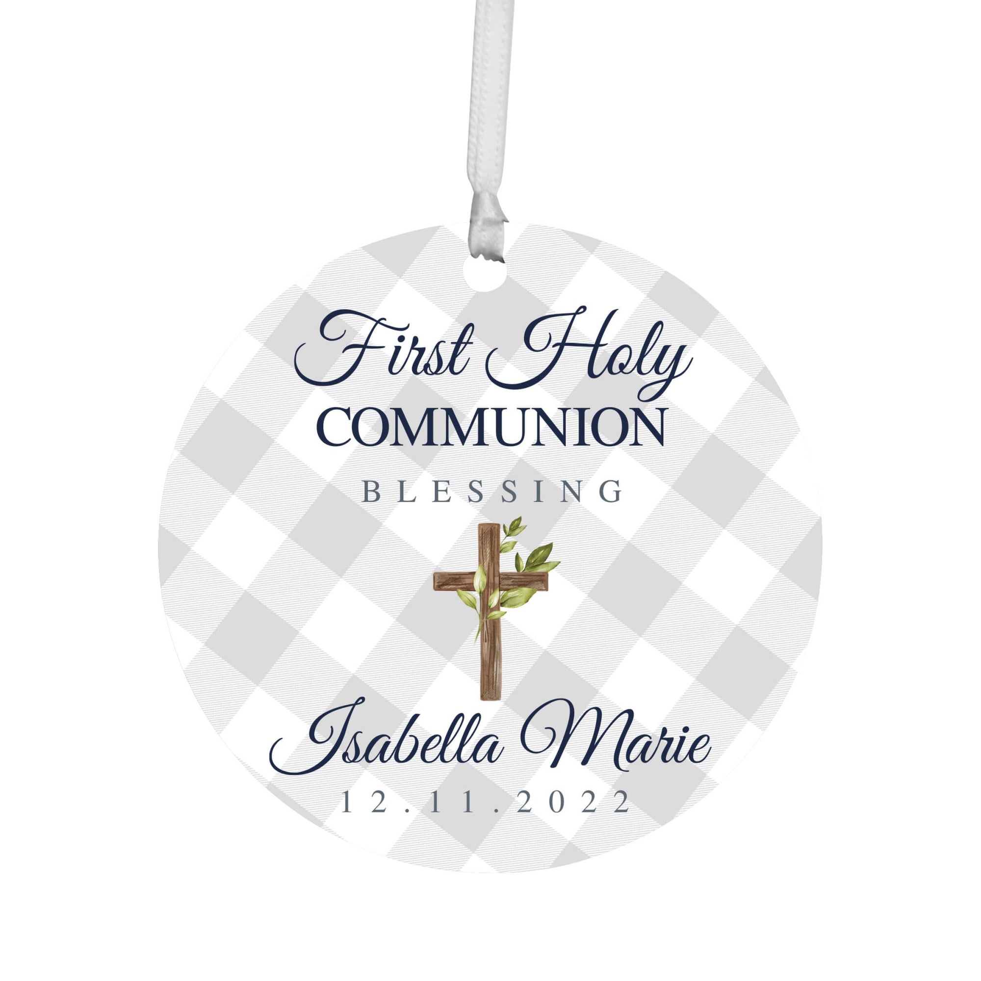 Personalized Holy Communion Wooden Ornament - May The Grace - LifeSong Milestones