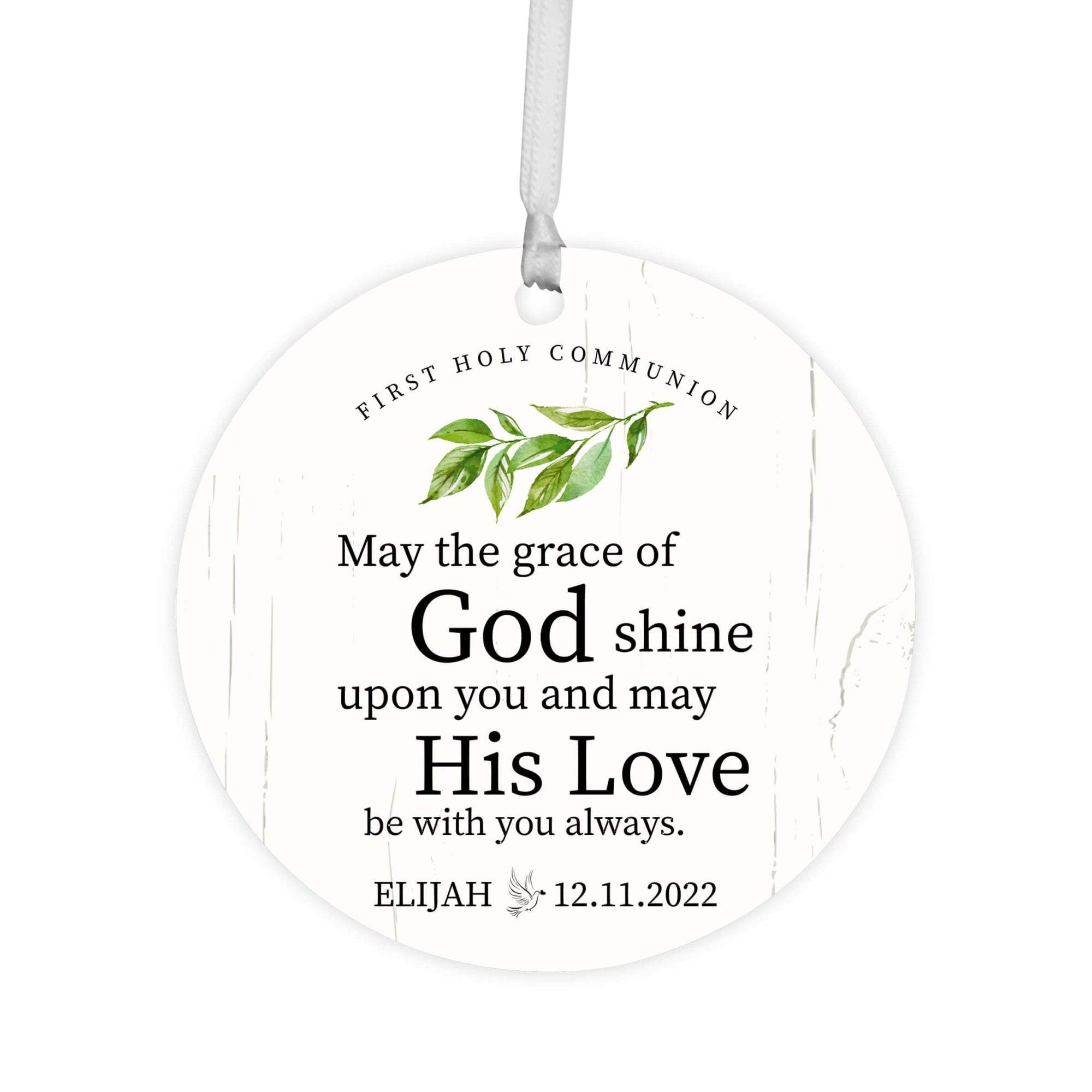 Personalized Holy Communion Wooden Ornament - May The Grace - LifeSong Milestones