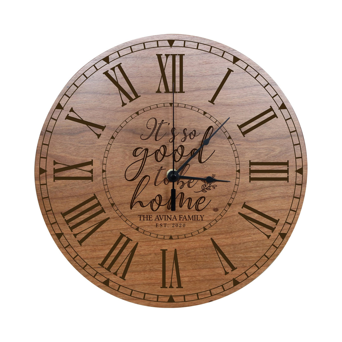 Personalized Inspirational Everyday Home and Family Wall Clock 12 x 12 x  0.75 - (It’s so good)