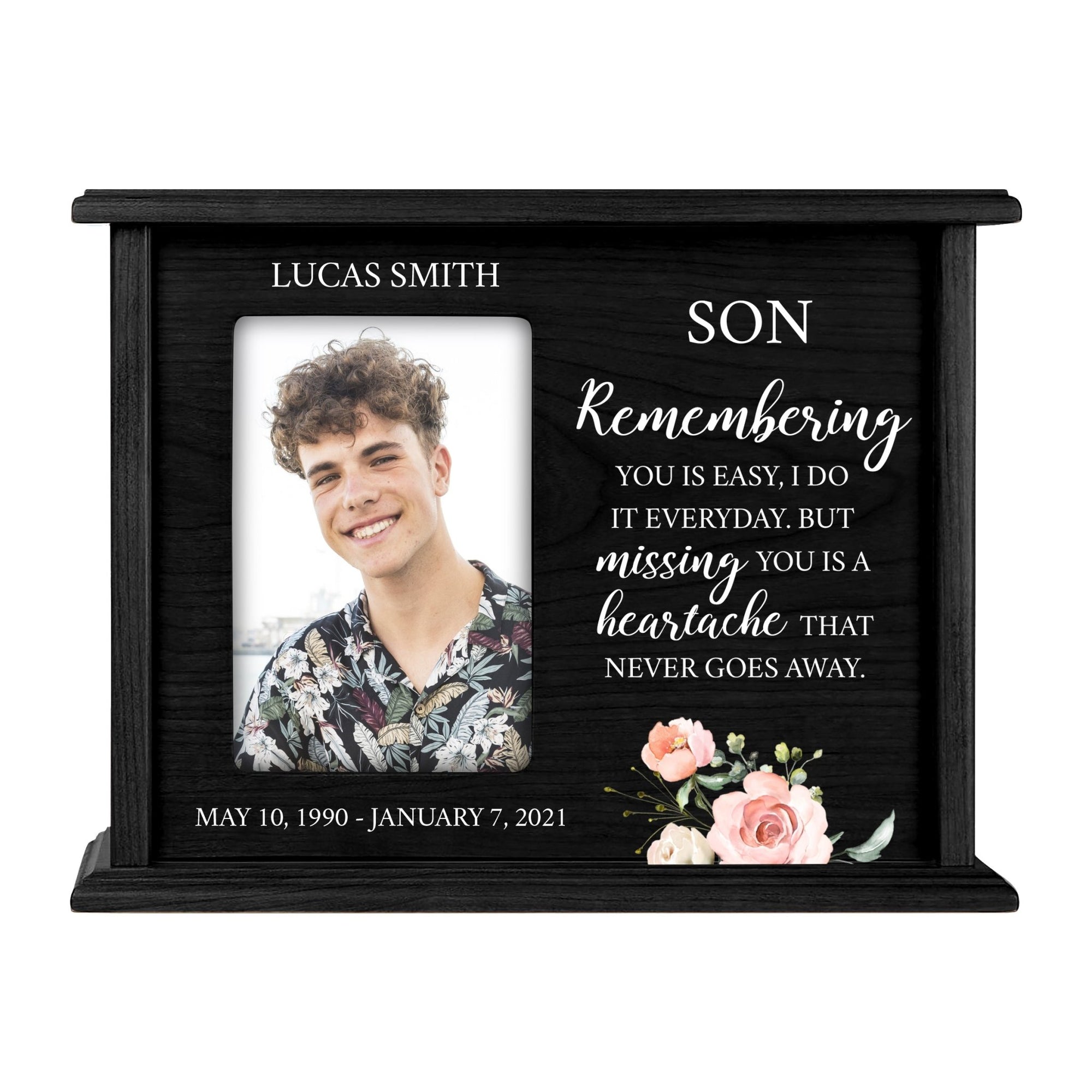 Engraved Funeral Cremation Urn for Son