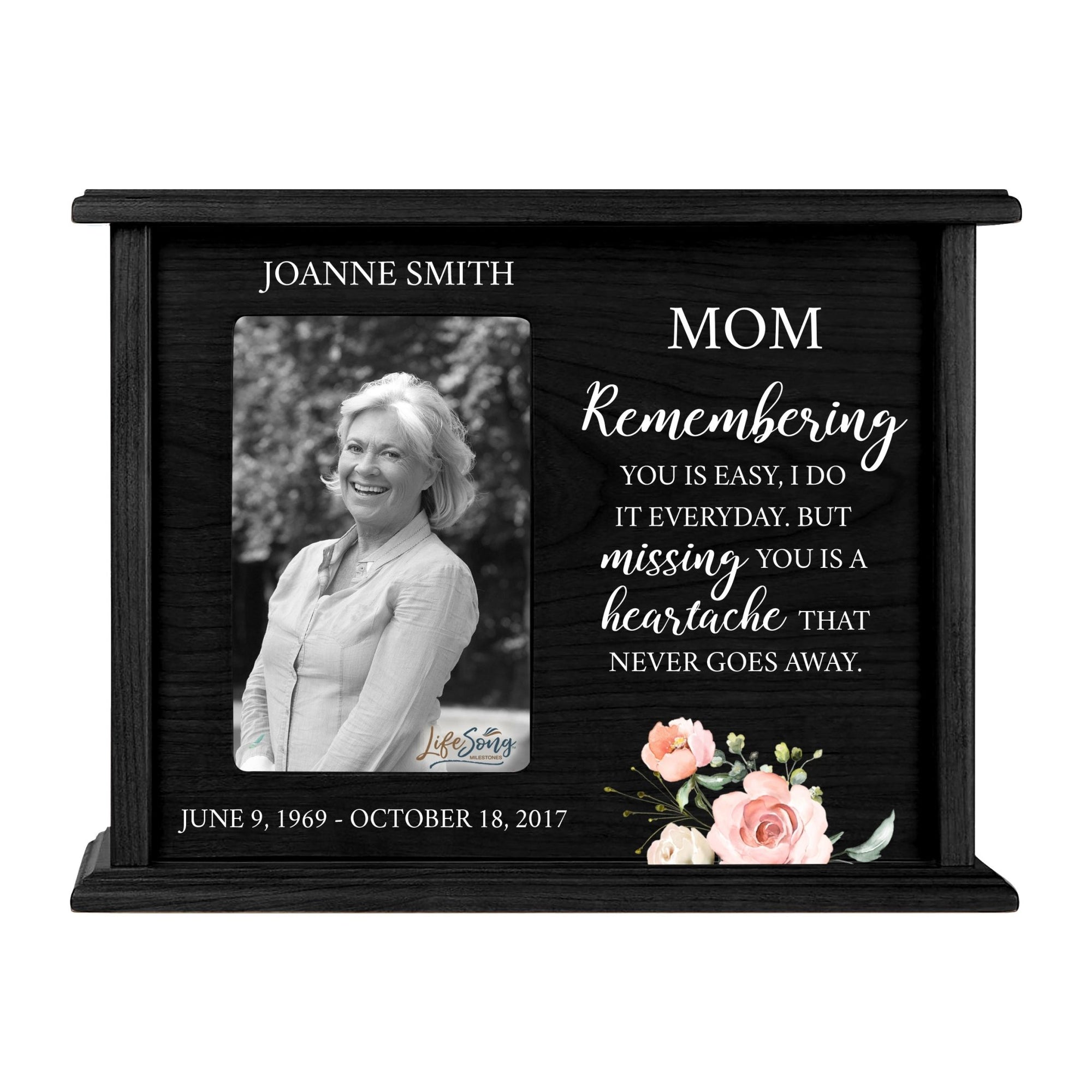 Unique cremation urn box for Mom