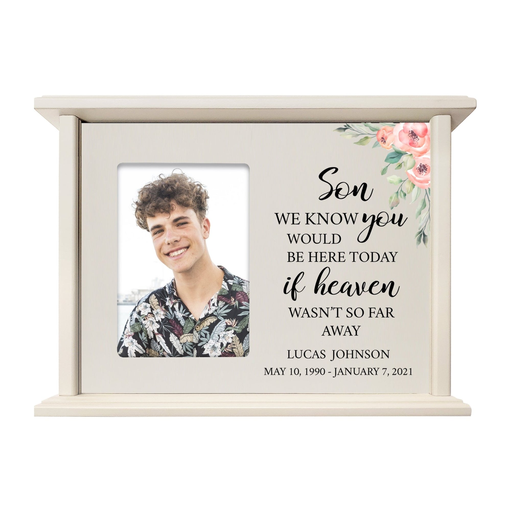 Personalized Wooden urns for son
