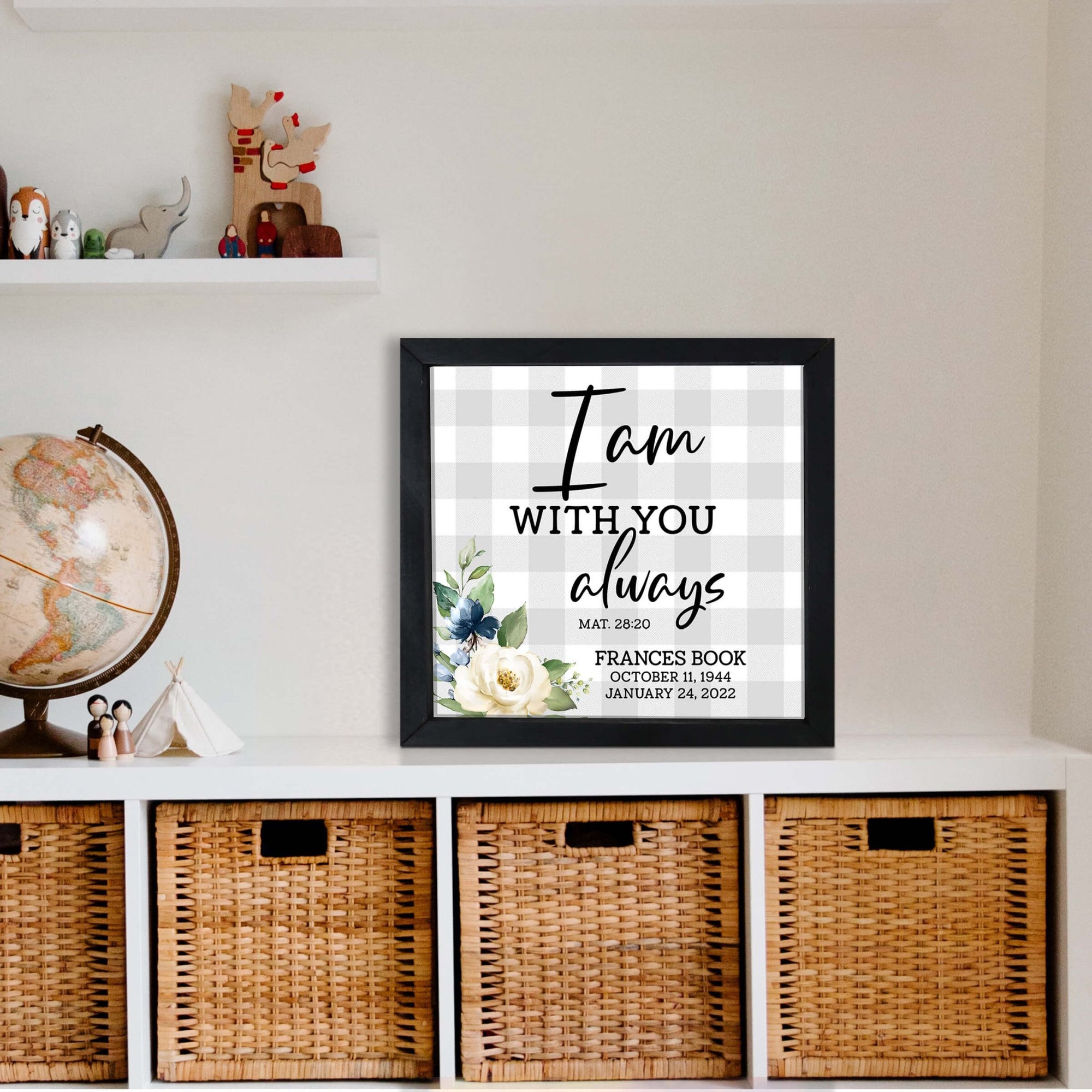 Personalized Memorial Framed Shadow Box for Loss of Loved One - LifeSong Milestones