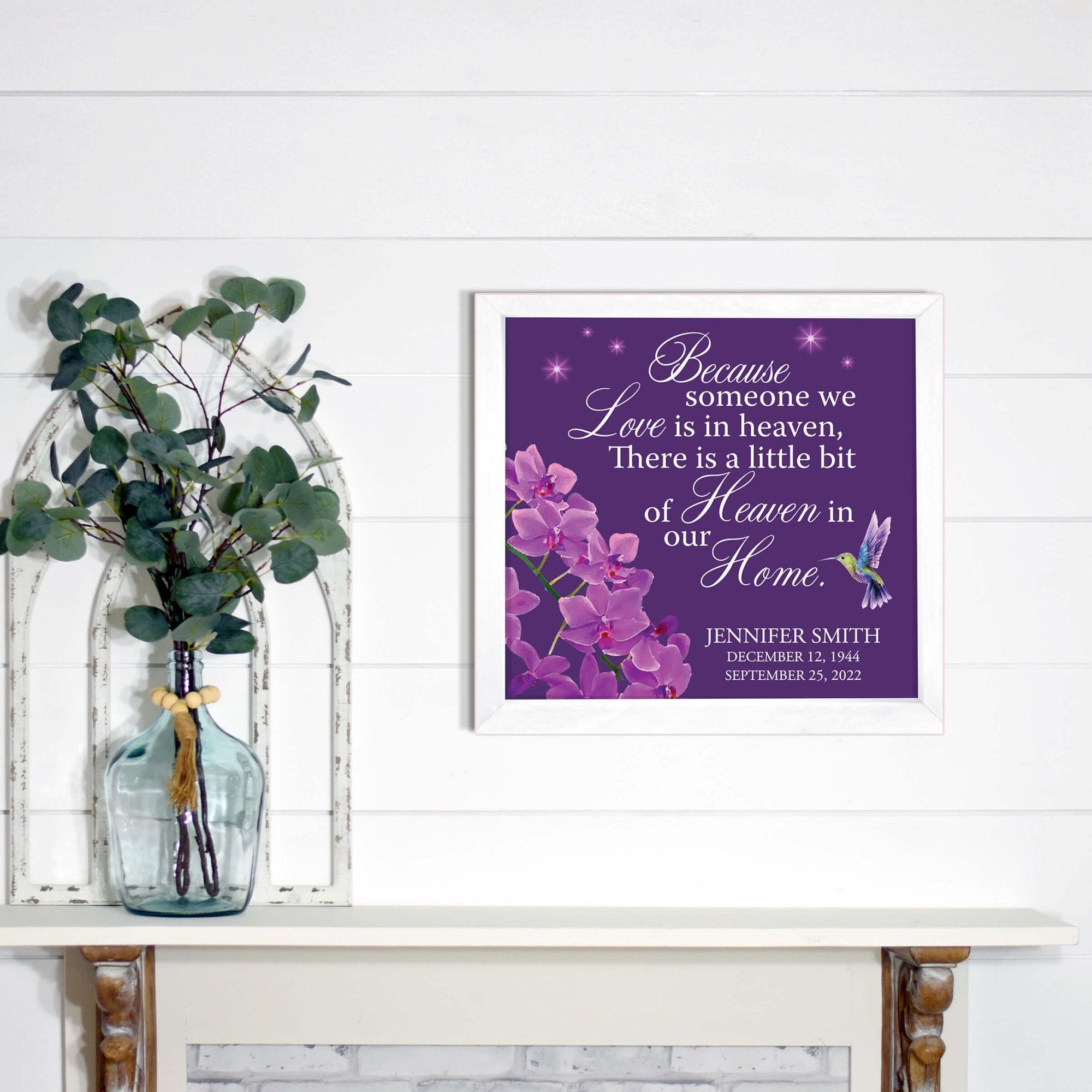 Personalized Memorial Framed Shadow Box for Loss of Loved One - LifeSong Milestones