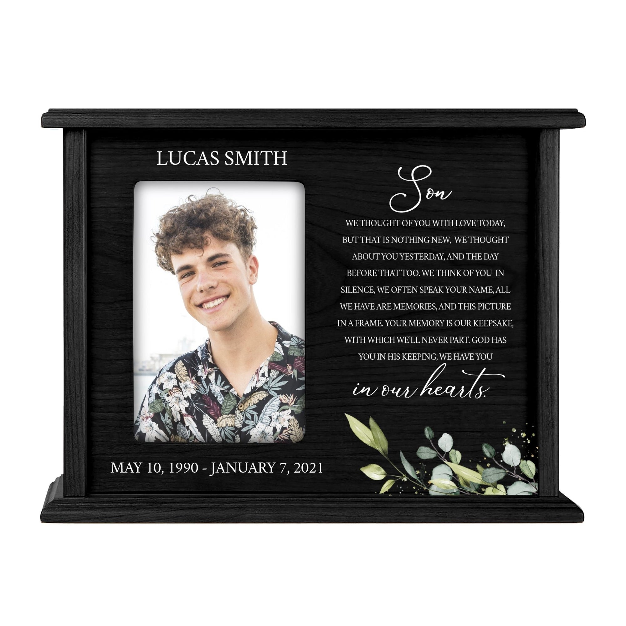 Personalized Wooden urns for Son